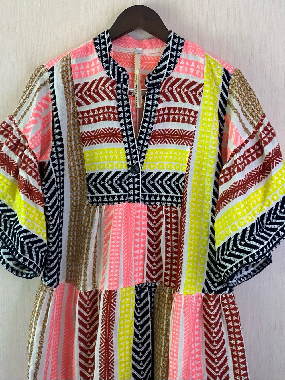 Uncle Frank Women’s Global Stripe Oversized Heavyweight Knee Length Dress Large - Picture 3 of 7